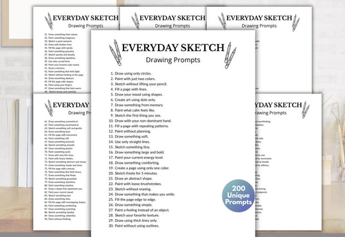 200+ Sketch Prompts