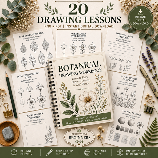 Printable Botanical Sketching Practice